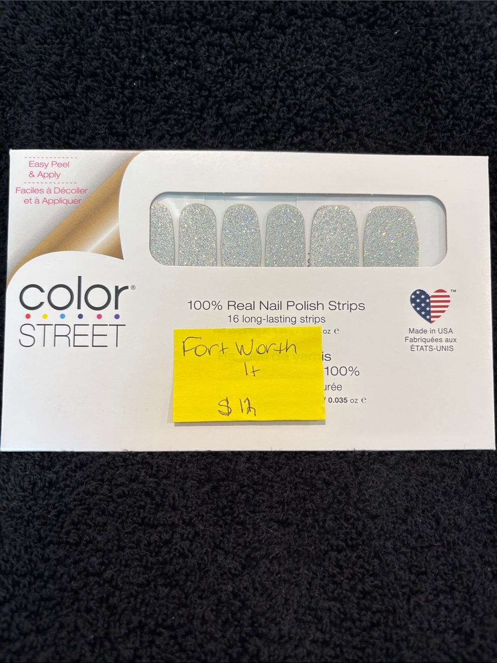 Color Street Silver Holographic Glitter Nail Strips